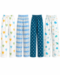 Girls Printed Trousers-Any Color (Pack of 4)