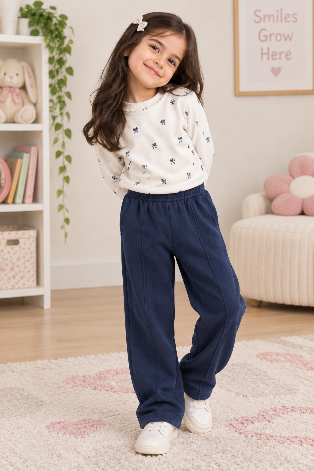 Navy Blue- Premium Fleece Winter Trousers for both Girls and Boys