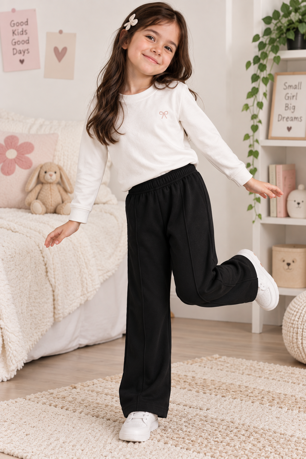 Jet Black – Premium Fleece Winter Trousers for both Boys and Girls