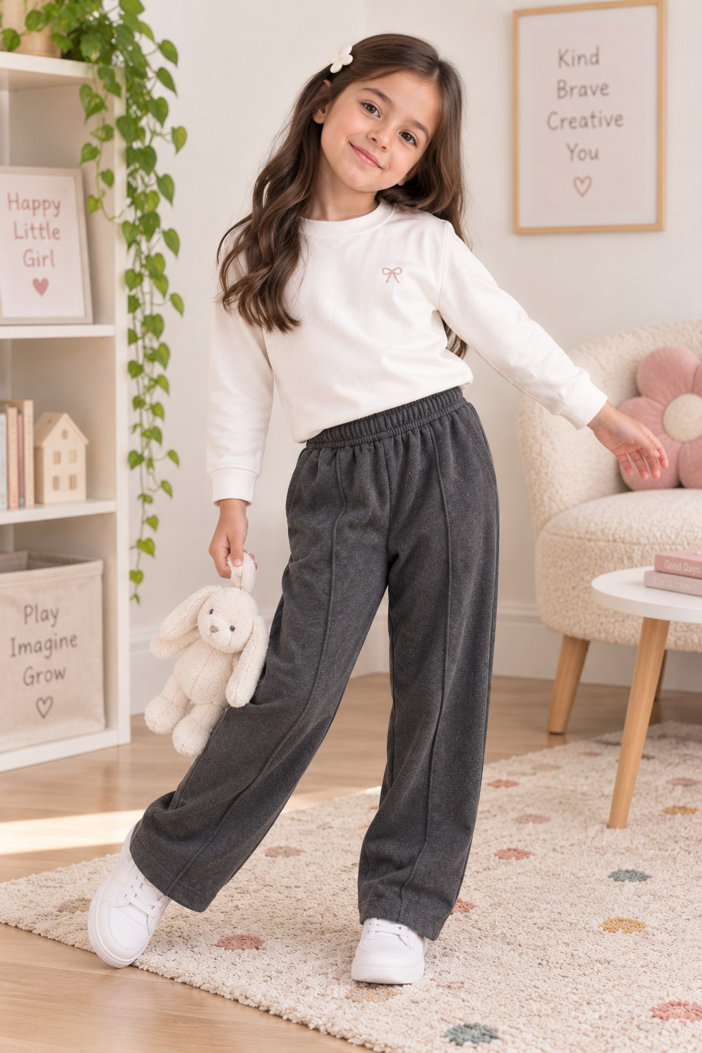 Charcoal Grey – Premium Fleece Winter Trousers for both Girls and Boys