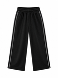 Kids Black Cotton Track Pants | Comfortable Everyday Trousers