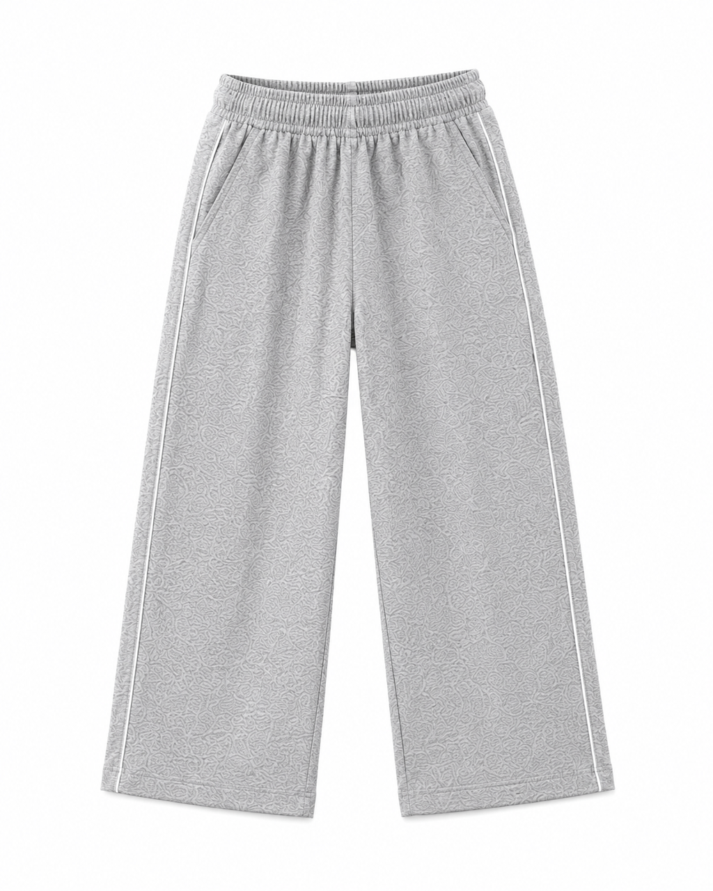 Kids Light Grey Cotton Track Pants | Comfortable Everyday Trousers