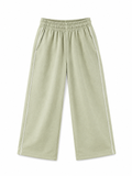 Kids Light Apple Green Cotton Track Pants | Comfortable Everyday Trousers