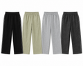 Boys Cotton Track Pants Pack of 4 – Soft Elastic Waist Casual Trousers (Black, Olive, Grey & Charcoal)