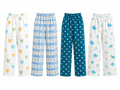 Girls Printed Cotton Trousers – Soft Elastic Waist Casual Pants (Pack of 4 Designs)