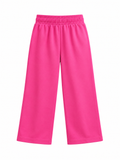 Girls Hot Pink Cotton Palazzo Pants | Comfortable Everyday Trousers
