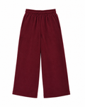Girls Maroon Cotton Palazzo Pants | Comfortable Everyday Trousers